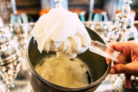 Helado artesano de yogurt para veganos